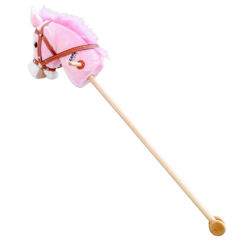 Steckenpferd in rosa Steckenpferd mit Rollen