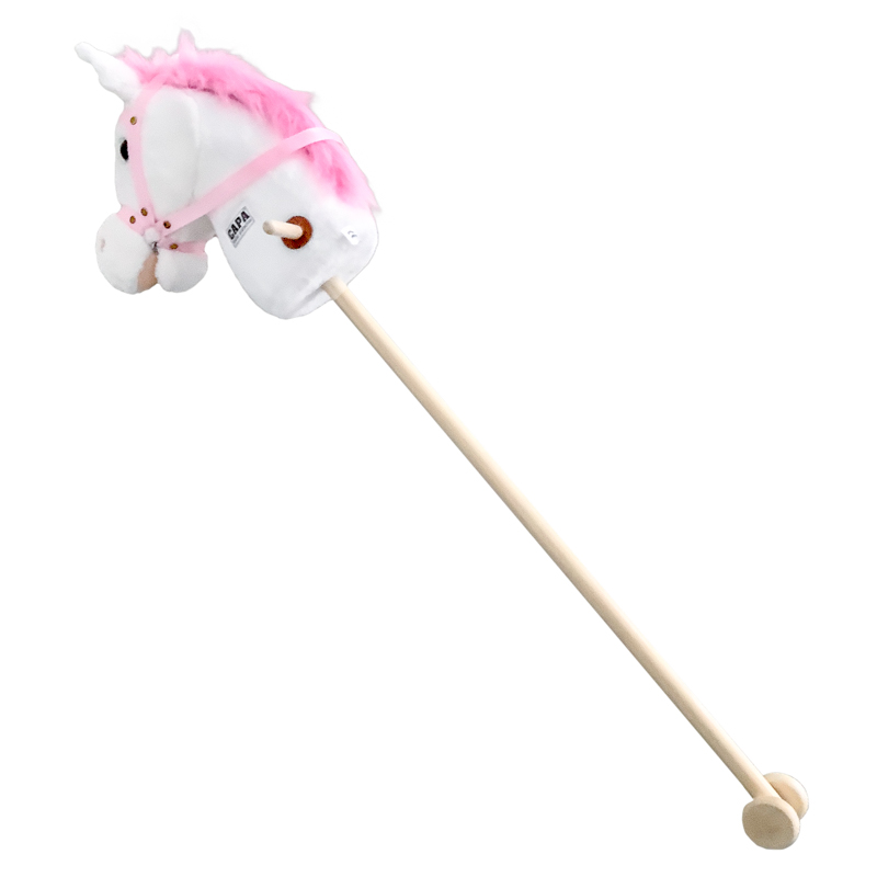 Steckenpferd weiß Steckenpferd mit Rollen